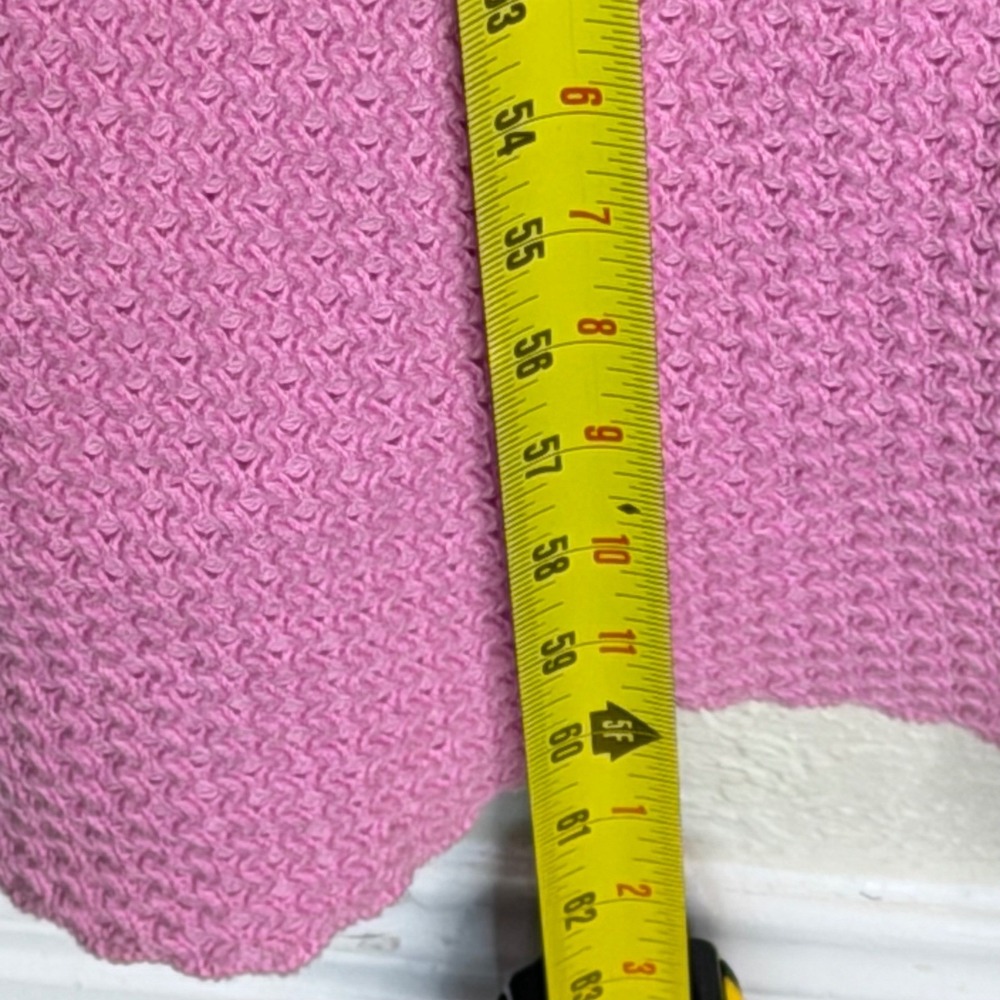 Feners Mitjatarda Pink Waffle Knit Open Back Maxi Dress Long Sleeve Small NWT - Picture 5 of 7